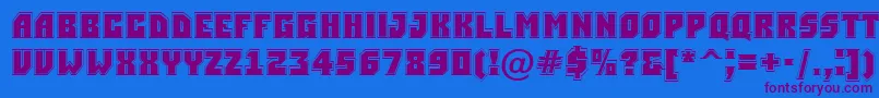 ASimplergr Font – Purple Fonts on Blue Background