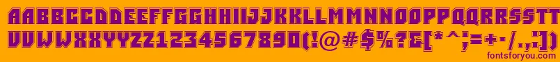 ASimplergr Font – Purple Fonts on Orange Background