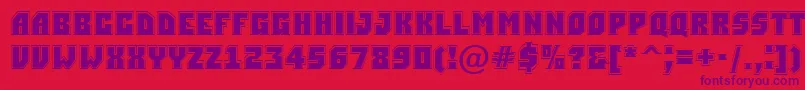 ASimplergr-Schriftart – Violette Schriften auf rotem Hintergrund