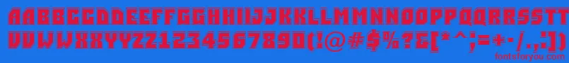 ASimplergr Font – Red Fonts on Blue Background