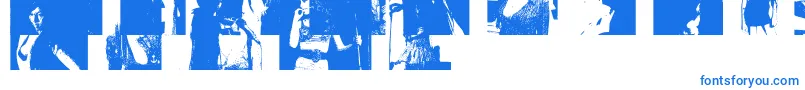 フォントAmybats3 – 白い背景に青い文字