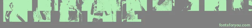 フォントAmybats3 – 灰色の背景に緑のフォント