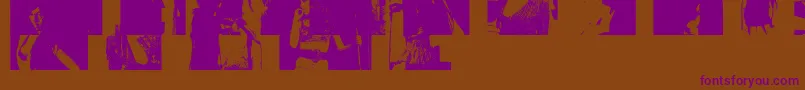 Czcionka Amybats3 – fioletowe czcionki na brązowym tle