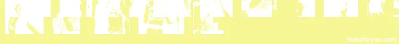 フォントAmybats3 – 黄色い背景に白い文字