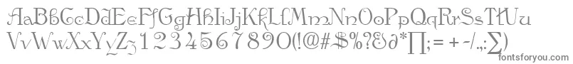 フォントAngeloDb – 白い背景に灰色の文字