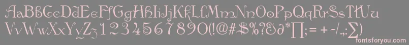 フォントAngeloDb – 灰色の背景にピンクのフォント