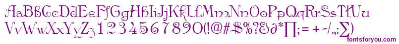 AngeloDb Font – Purple Fonts on White Background