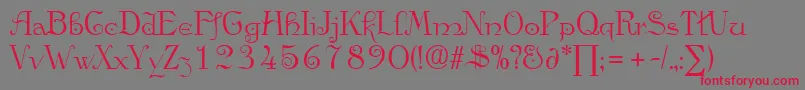 AngeloDb-Schriftart – Rote Schriften auf grauem Hintergrund