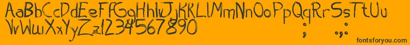 AespiroTfb-Schriftart – Schwarze Schriften auf orangefarbenem Hintergrund