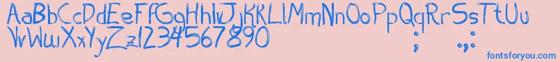 AespiroTfb Font – Blue Fonts on Pink Background