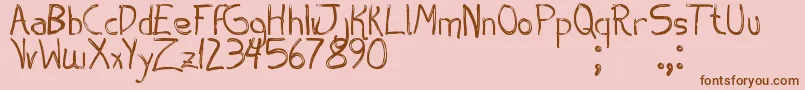 AespiroTfb Font – Brown Fonts on Pink Background