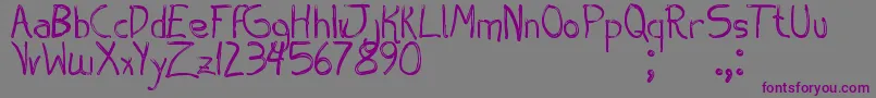 AespiroTfb-Schriftart – Violette Schriften auf grauem Hintergrund