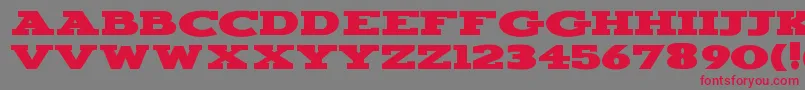 Hundo Font – Red Fonts on Gray Background