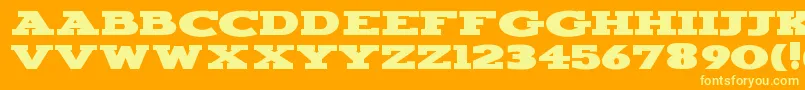 Hundo-fontti – keltaiset fontit oranssilla taustalla