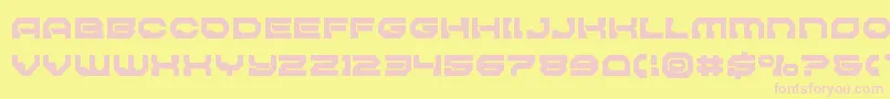 Pulsarclasssolidsemicond Font – Pink Fonts on Yellow Background