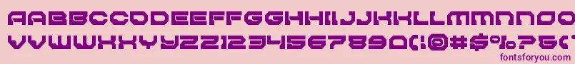 Pulsarclasssolidsemicond Font – Purple Fonts on Pink Background