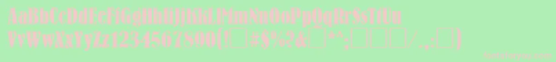 Ft61Normal Font – Pink Fonts on Green Background