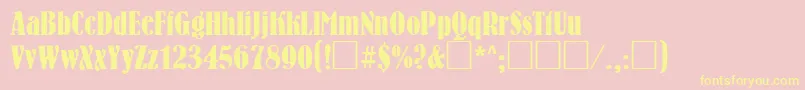 Ft61Normal Font – Yellow Fonts on Pink Background