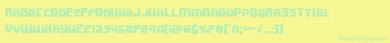 Czcionka Speedwagonlaser – zielone czcionki na żółtym tle