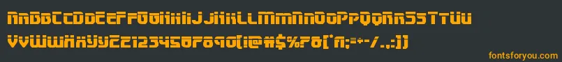 フォントSpeedwagonlaser – 黒い背景にオレンジの文字