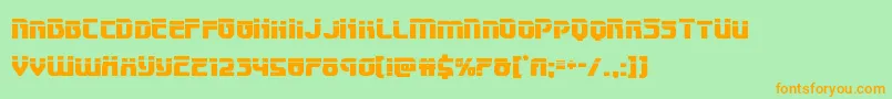 Speedwagonlaser-fontti – oranssit fontit vihreällä taustalla