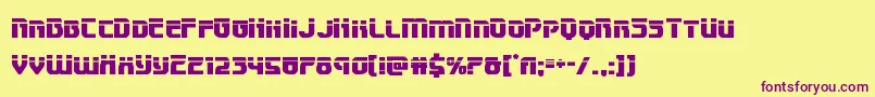 Speedwagonlaser Font – Purple Fonts on Yellow Background