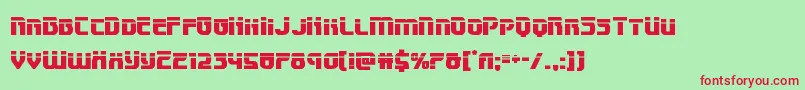 Fonte Speedwagonlaser – fontes vermelhas em um fundo verde