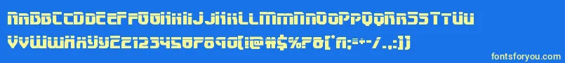 Speedwagonlaser Font – Yellow Fonts on Blue Background