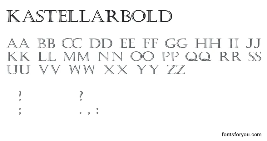 Шрифт KastellarBold – алфавит, цифры, специальные символы
