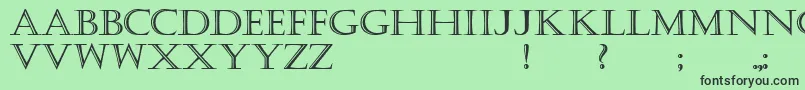 KastellarBold-Schriftart – Schwarze Schriften auf grünem Hintergrund