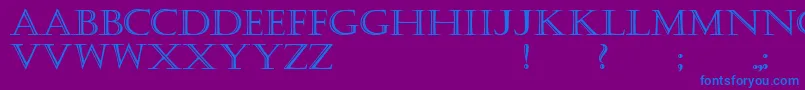 KastellarBold Font – Blue Fonts on Purple Background