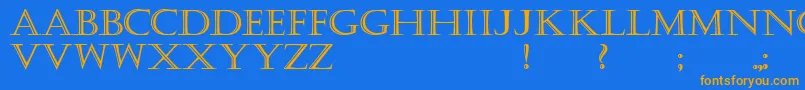 KastellarBold Font – Orange Fonts on Blue Background