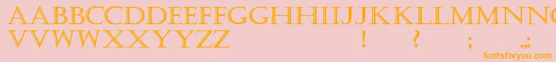 KastellarBold Font – Orange Fonts on Pink Background