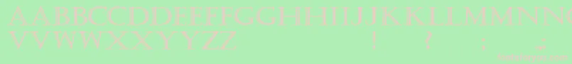 KastellarBold Font – Pink Fonts on Green Background