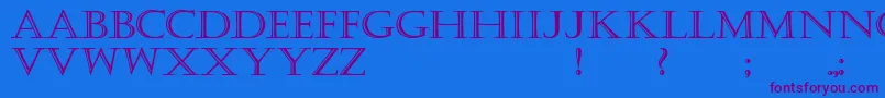 KastellarBold-Schriftart – Violette Schriften auf blauem Hintergrund