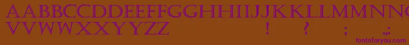 KastellarBold Font – Purple Fonts on Brown Background