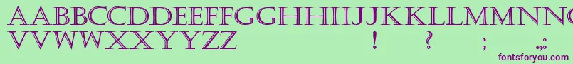 KastellarBold Font – Purple Fonts on Green Background