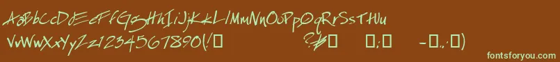 Espek ffy Font – Green Fonts on Brown Background