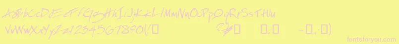 Espek ffy Font – Pink Fonts on Yellow Background