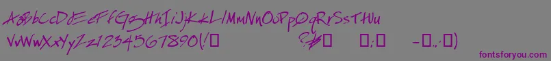 Espek ffy Font – Purple Fonts on Gray Background