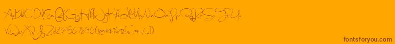 fuente SweetlyBroken – Fuentes Marrones Sobre Fondo Naranja