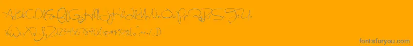 SweetlyBroken-Schriftart – Graue Schriften auf orangefarbenem Hintergrund