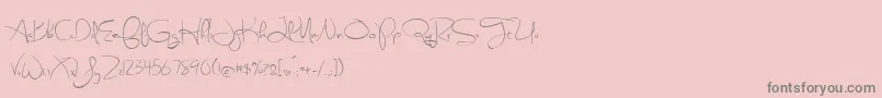 fuente SweetlyBroken – Fuentes Grises Sobre Fondo Rosa