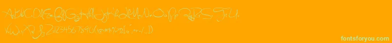 More about SweetlyBroken Font SweetlyBroken Font – Green Fonts on Orange Background