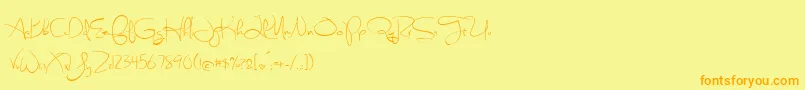 fuente SweetlyBroken – Fuentes Naranjas Sobre Fondo Amarillo