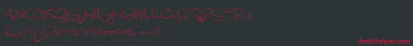 SweetlyBroken Font – Red Fonts on Black Background