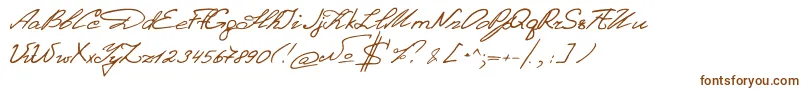 DenistinaEn Font – Brown Fonts on White Background
