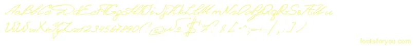 DenistinaEn-Schriftart – Gelbe Schriften