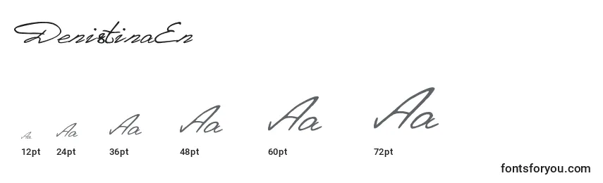 DenistinaEn Font Sizes