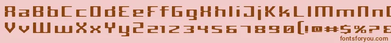 Czcionka CriminalWide – brązowe czcionki na różowym tle